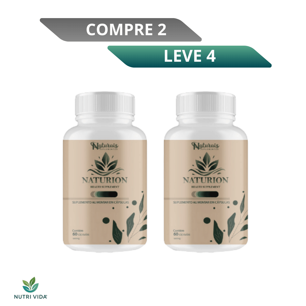 Naturion 60 Cápsulas - Energia e Vitalidade Diária